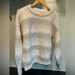 Cream and Brown Ombré Sweater